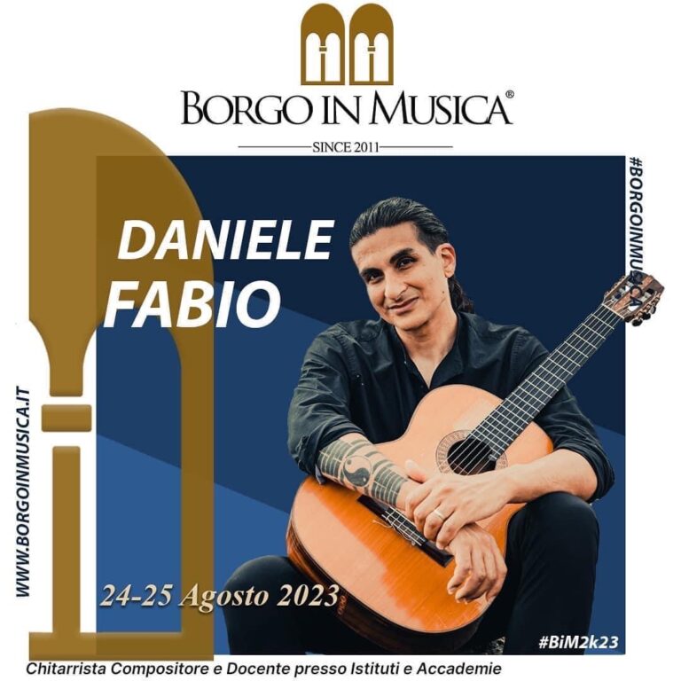 dal 23 al 25 Agosto 2024 Masterclass con Daniele Fabio