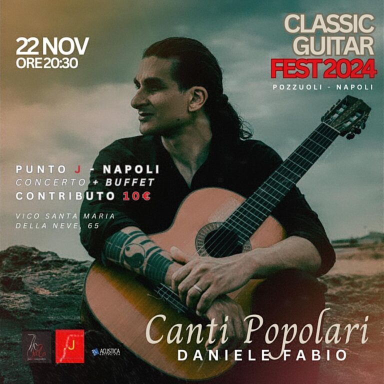 venerdi 22 novembre – daniele fabio al Classical Guitar fest 2024 di pozzuoli